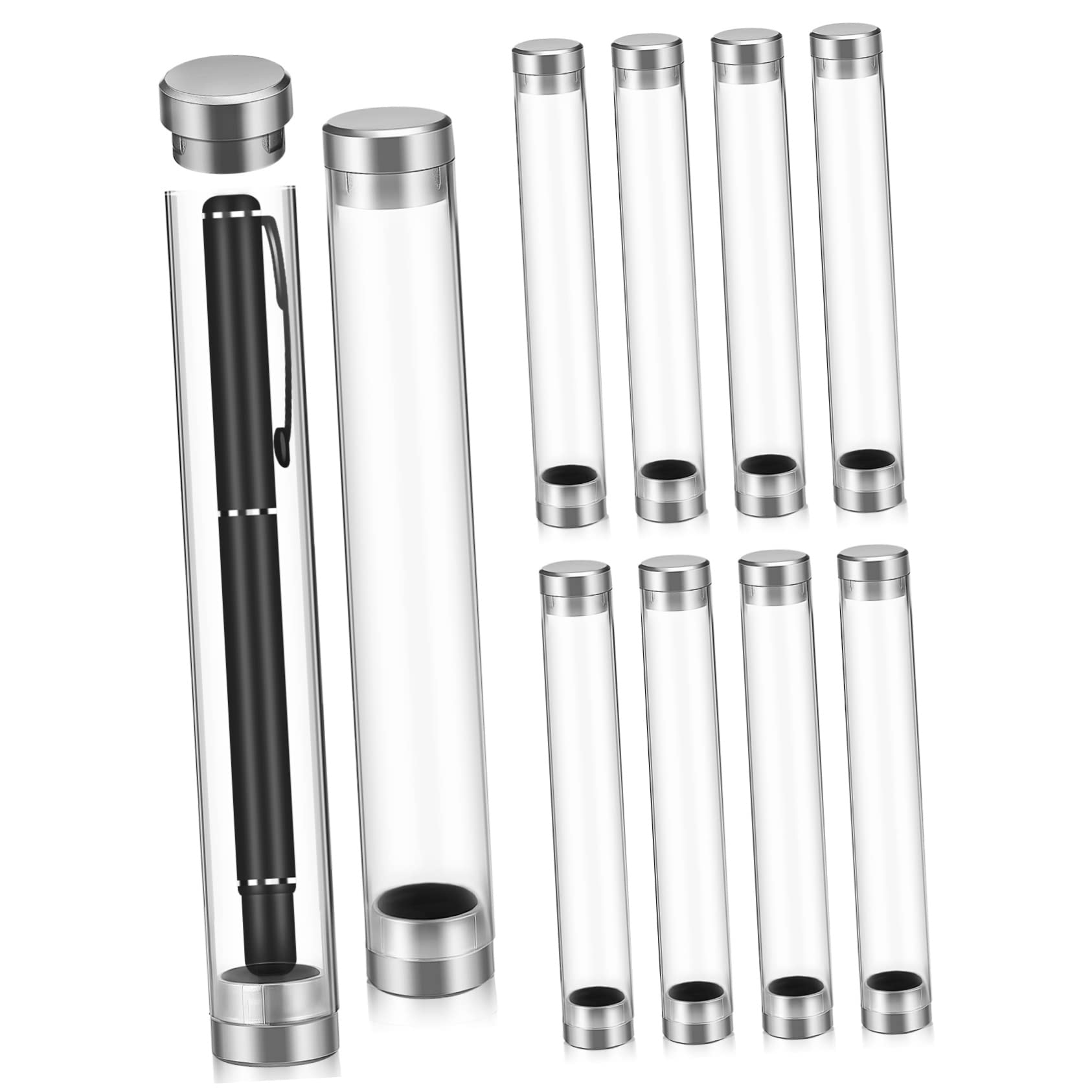 NUOBESTY Estuche para Bolígrafos De 100 Piezas Contenedor De Tubo para Bolígrafo Estuches De Almacenamiento para Bolígrafos Individuales Fundas para Portalápices Individual
