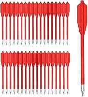 Vista 10 de Juego de 60 mini pernos de ballesta de tiro con arco de 6.3 pulgadas, 50-80 libras, con punta de metal afilada, dardos de flecha reutilizables