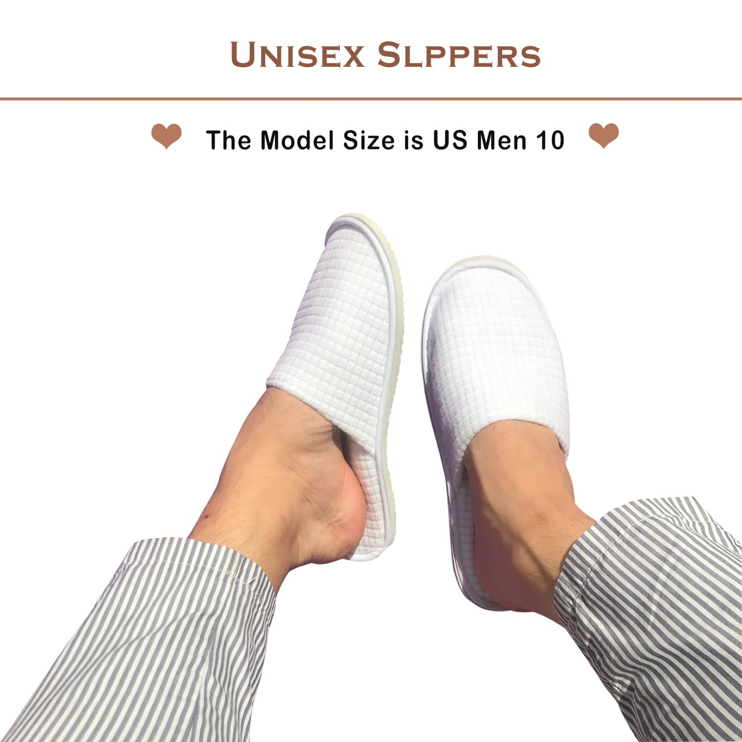 Anmerl 10 Pares de Zapatillas Desechables para Hotel - Calzado al por Mayor para Casas de Huéspedes, Spa, Bodas y Viajes, Talla Universal, Antideslizante, Lavable, Empaque Individual