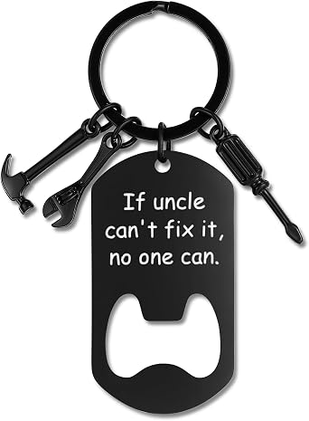 MAIBAOTA Fathers Day Keychain Gift for Dad Happy Birthday Gift Fathers Day If Dad Grandpa Uncle Cant Fix It No One Can