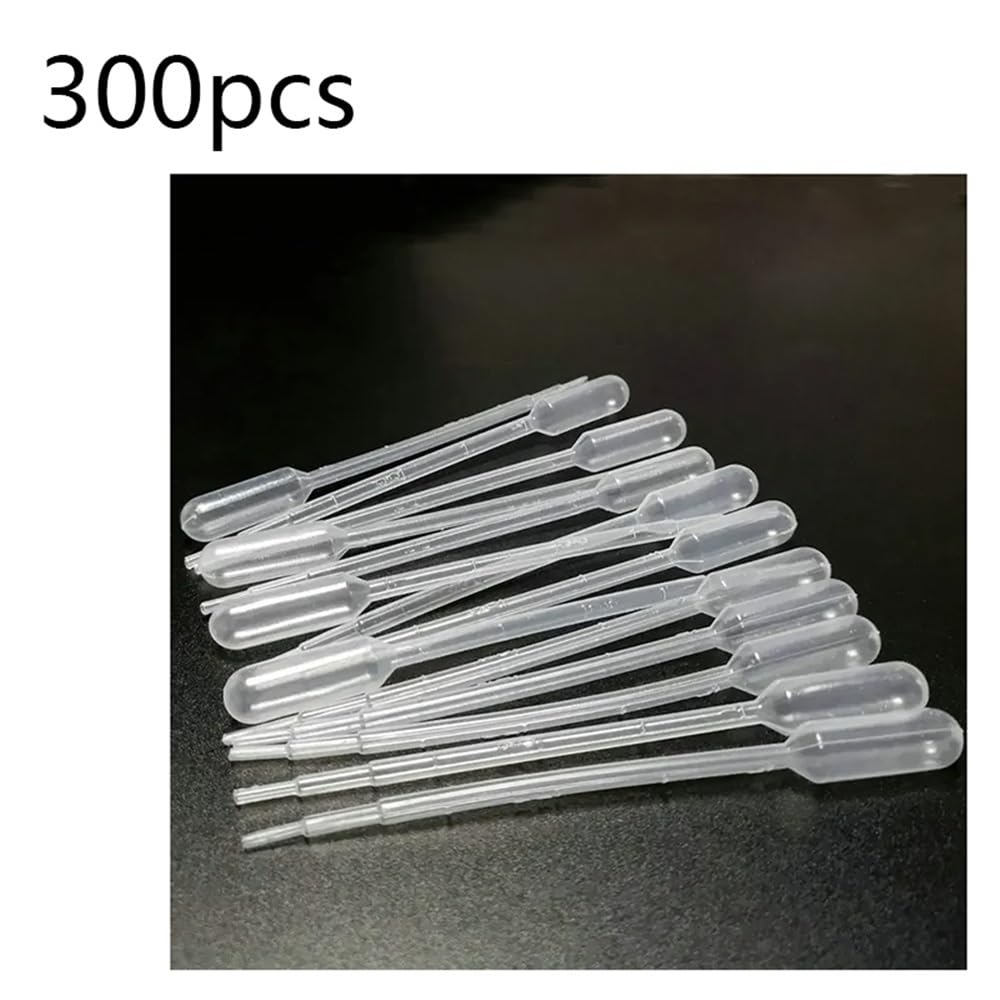 Instrumentos y Equipos de Laboratorio Lote de 300 pipetas Pasteur de plástico de 0,2 ml a 10 ml for transferencia y goteo, utilizadas en laboratorio.(5ml)