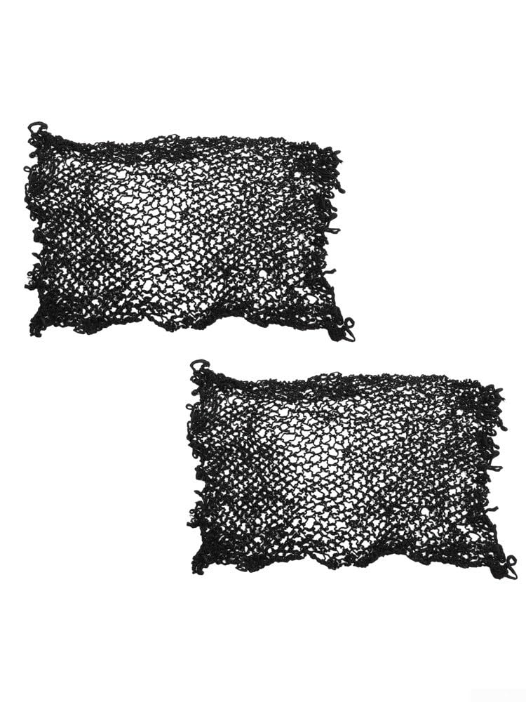 Roundnet - Rete di ricambio per pallavolo, 1 x 1 m, per allenamento sportivo di squadra, rete in nylon imitazione nera, confezione da 2