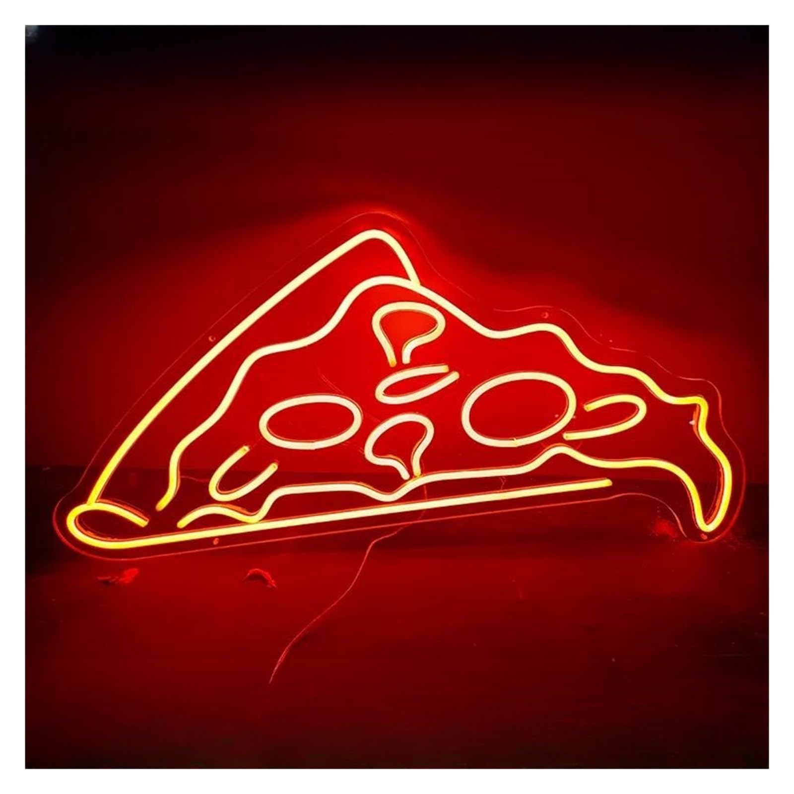 LEMST Signs Lamp Pizza Neon Signs USB Powered Adjustable Brightness Neon Lights Suitable for Shop Decor Open Sign 32cmx60cm