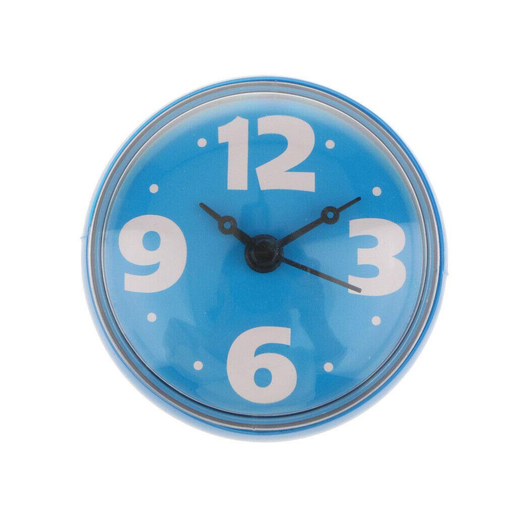 Clocks Colorful Suction Cup Bathroom Shower Clock Kitchen Clock Wall Mounted Clock Blue