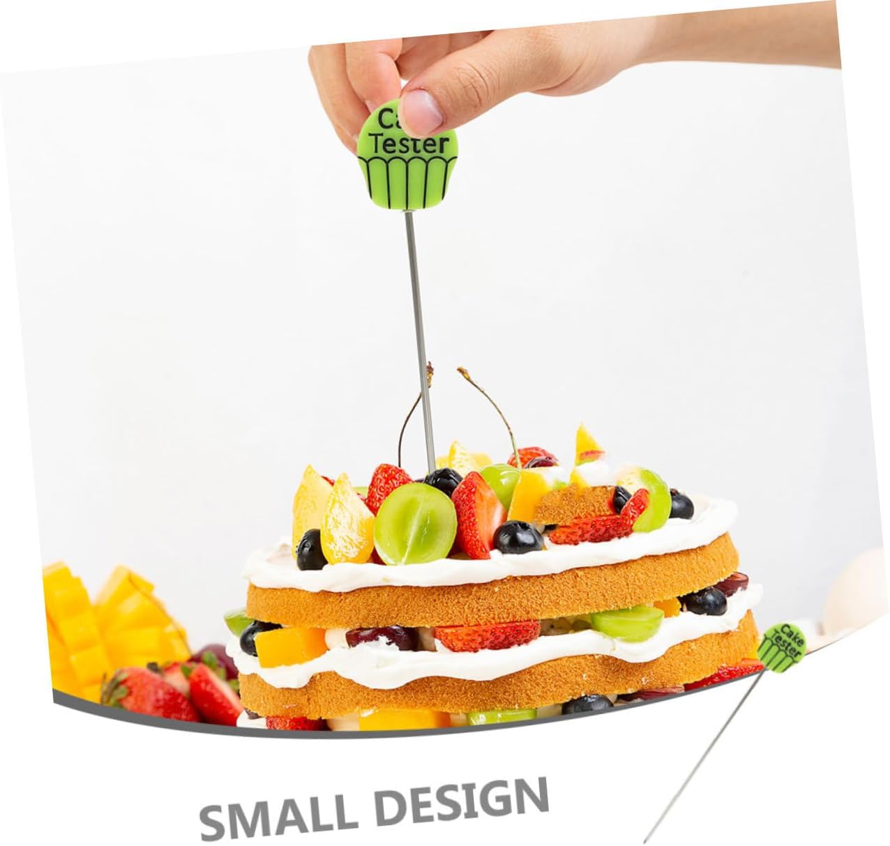 Cabilock 1pcs Stainless Steel Cake Tester Probe for Baking Cake Test Stick Ergonomic Handle for Cupcakes Muffins and Brownies Easy to Clean
