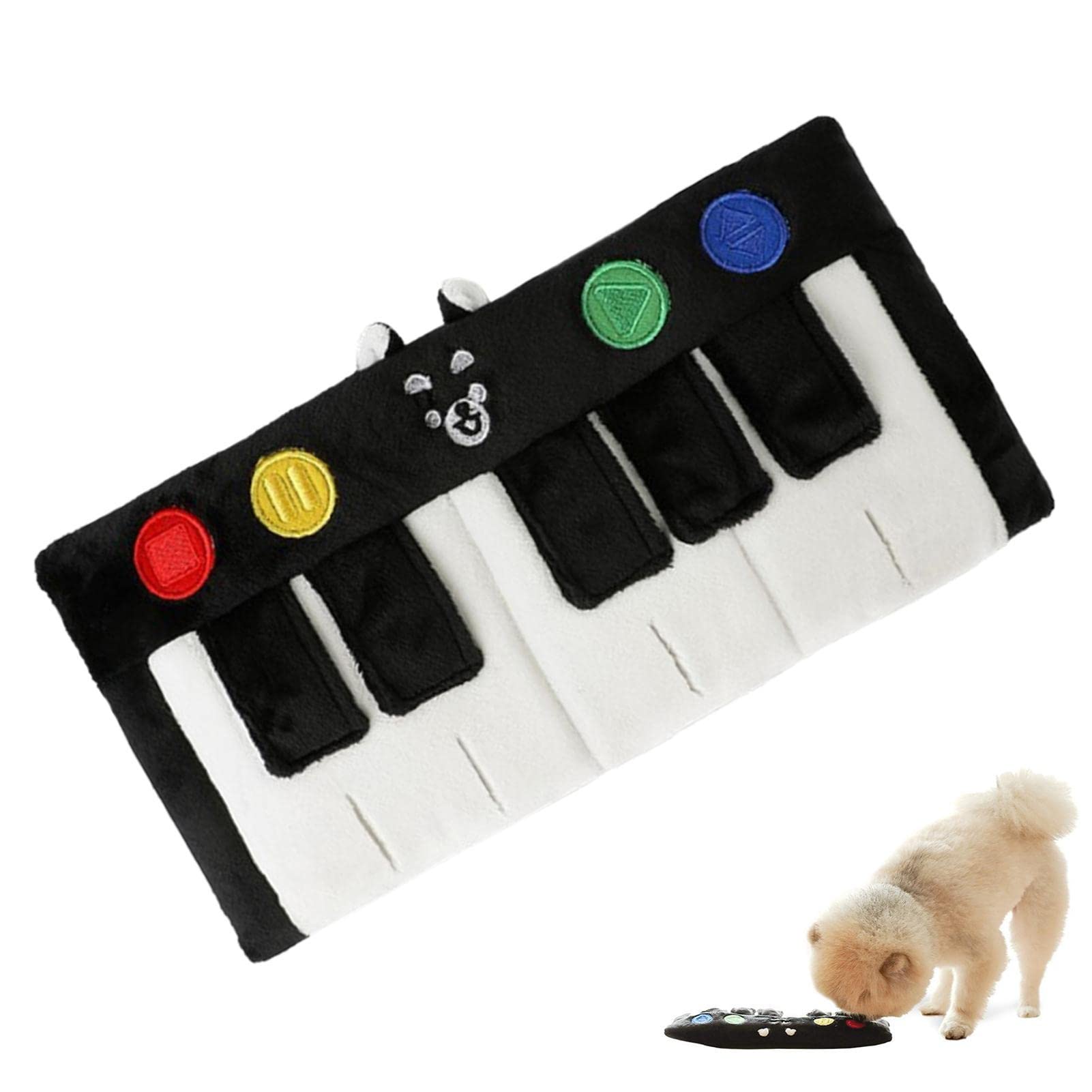 Snuffle Mat Dog Treat Dispenser | Snuffle Mat Interactive Dog Toys Piano Mat Treat Dispensing Mat Puzzle Toy,IQ Training Plush Dog Toy, Portable Pet Snuffle Mat Toy Slow Feeder Training Tumotsit