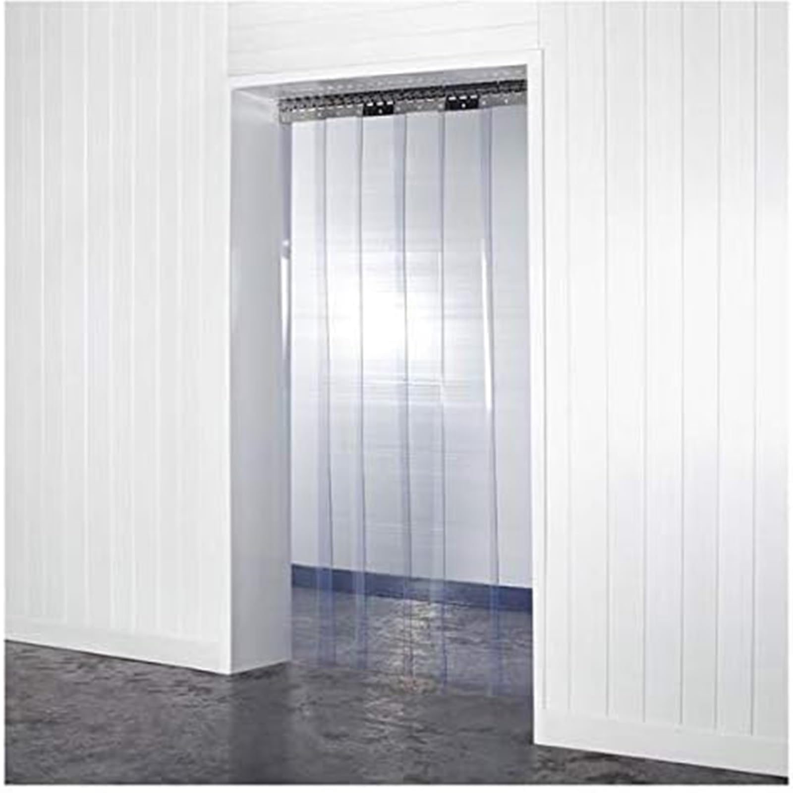 Rideau À Lanières Plastique Transparent PVC, 1.05x2m