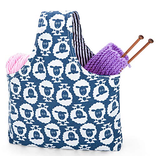 Teamoy Knitting Tote Bag(L12.2 x W7.5), Travel...