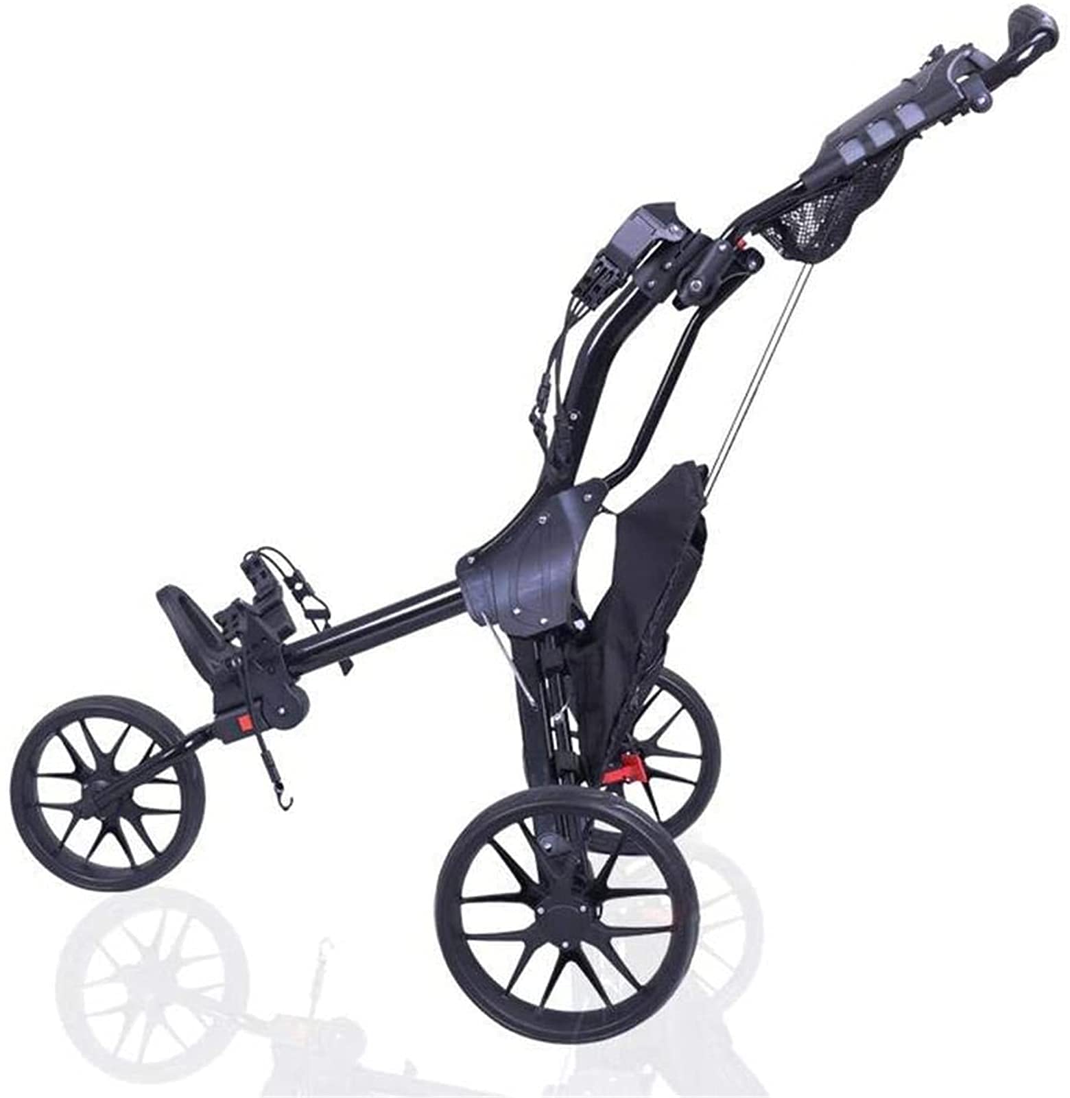 Carrito de Golf Plegable Ligero con Rueda Delantera giratoria de 360 Grados, Apertura y Cierre en un Segundo. Carrito de Golf de 3 Ruedas.