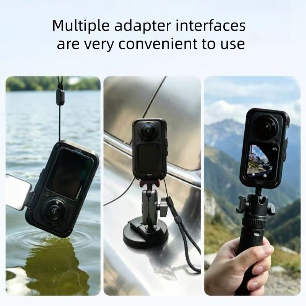 Jaula de Aleación de Aluminio para Insta360 X6 Accesorios，Blanco