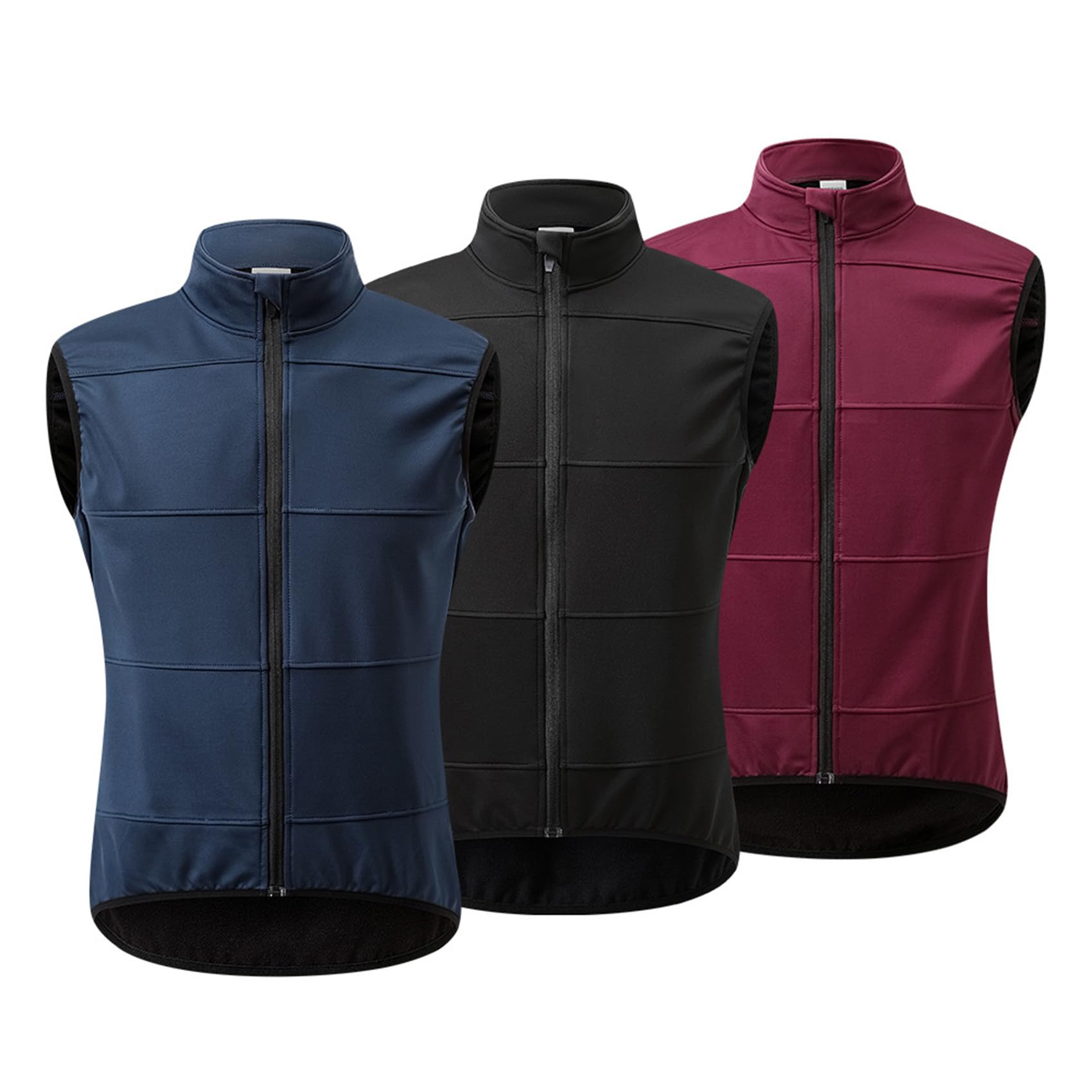 Chaleco de ciclismo polar para hombre, chaquetas sin mangas para bicicleta, chaleco térmico para otoño e invierno, camisetas de ciclismo a prueba de viento, ropa
