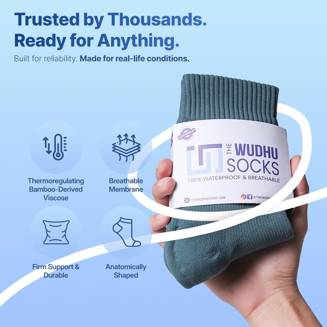 ABDEEZ The Wudhu Socks – Waterproof Socks for Men & Women Breathable for Outdoor Activities