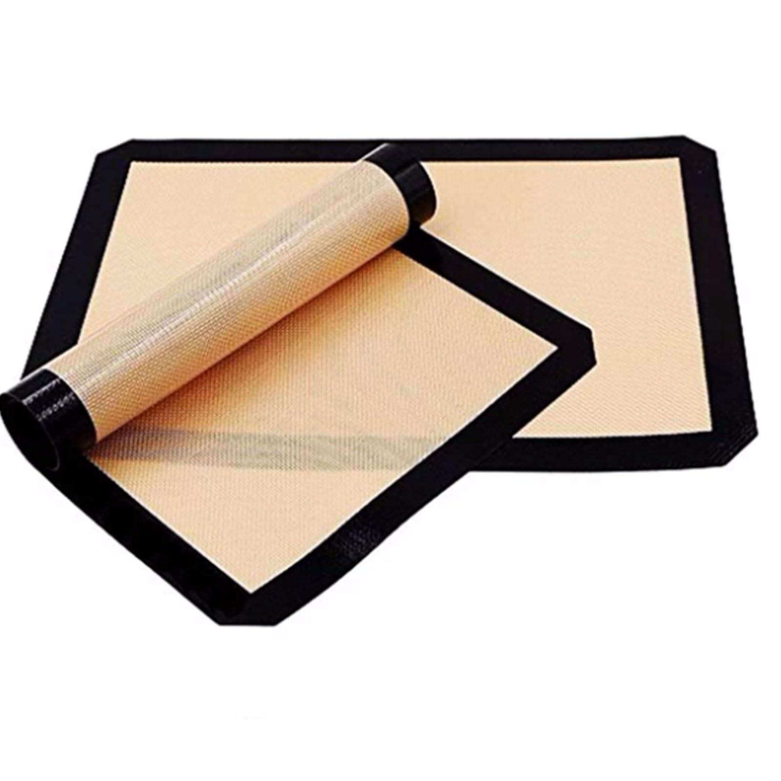 Wiederverwendbar Fiberglas-Silikon-Backmatte, leicht zu reinigen und wiederverwendbar, multifunktionale Antihaft-Silikon-Backmatte Klebt nicht(L)