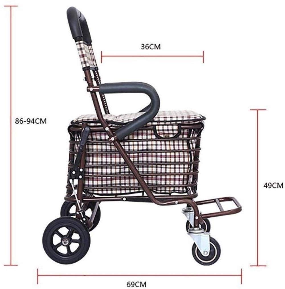 Podłokietnik wspomagany przez Walkera, Rollator z siedziskiem Skutery Senior Shopping Scooter Składane siedzisko Interesting