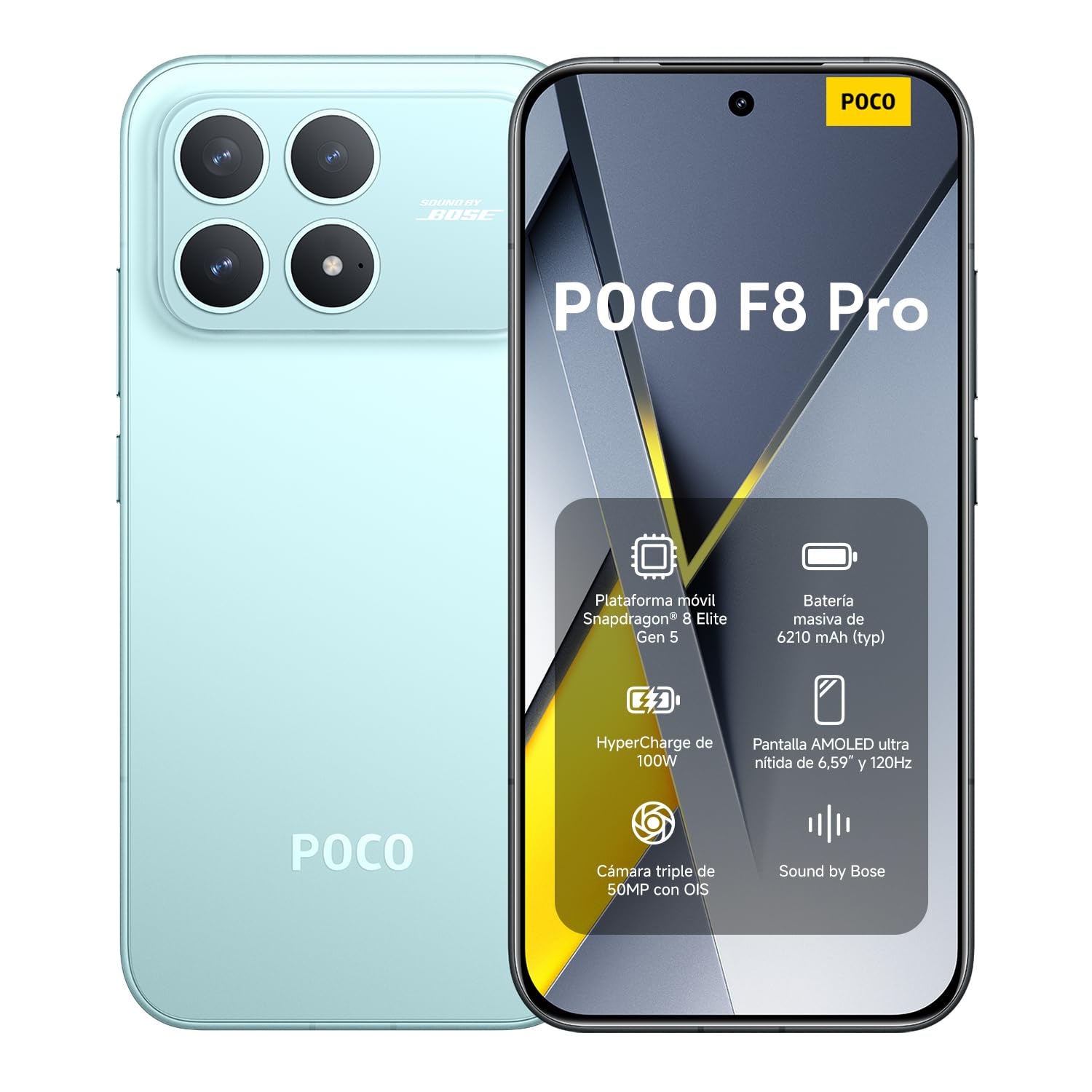 XIAOMI POCO F8 Pro Smartphone de 12+256GB Azul Hypercharge 100W
