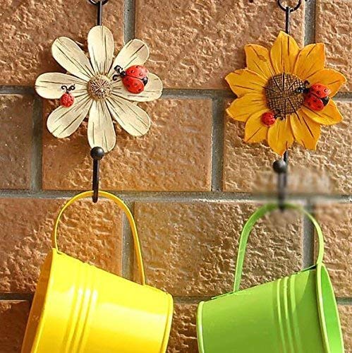 Gdyooshow FH369 Decorative Hooks Coat Hanger Flower Key Holder Metal Hook thumb #2