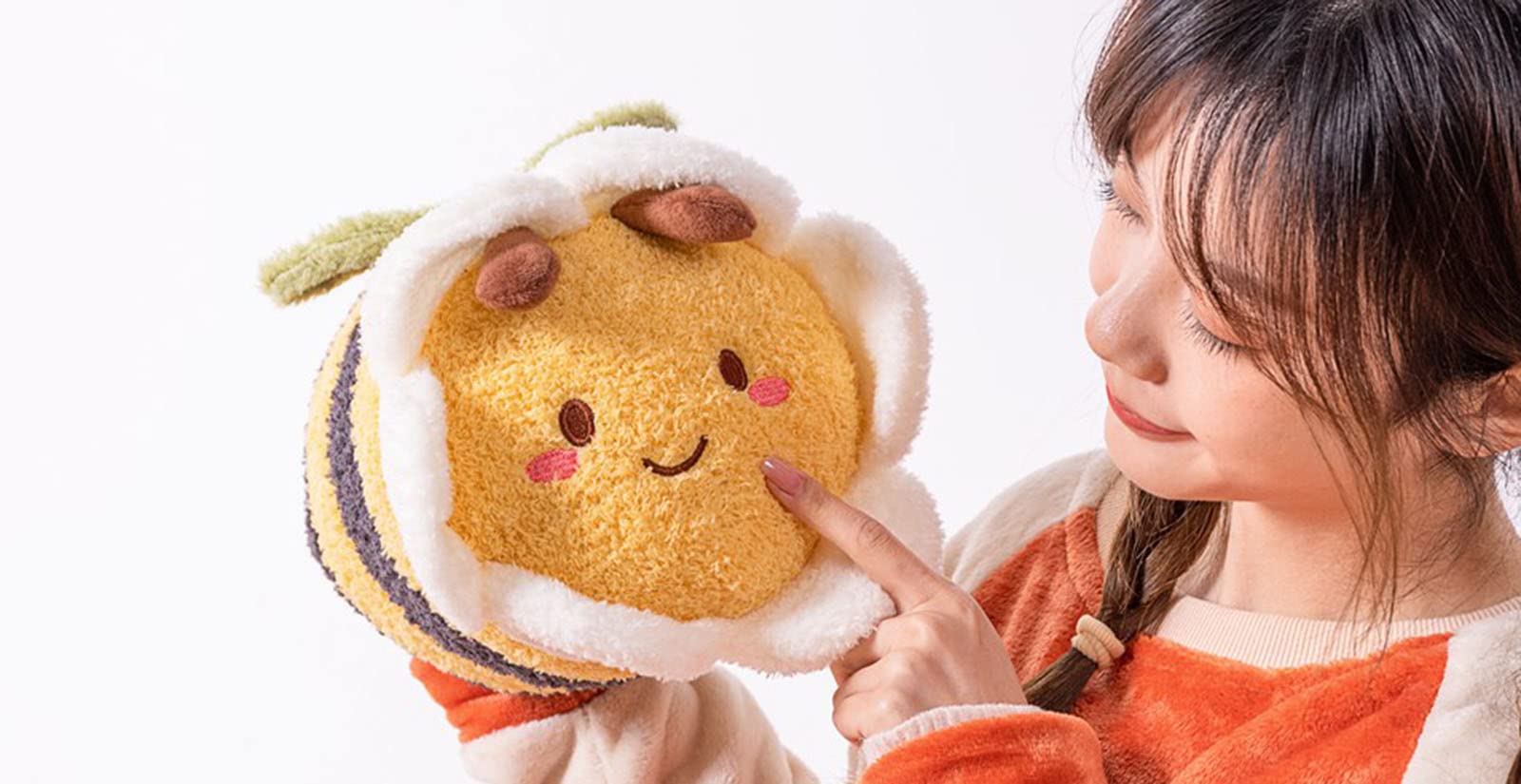 35 cm, rozmyty kwiat, trzmieli, przytulanka z kwiatową twarzą i skrzydłami, przytulna pluszowa zabawka, pszczoła miodna, anime, prezent dla dzieci i miłośników