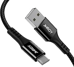 Cavo USB C extra lungo, 3 m, cavo di ricarica rapida da USB C a USB A, 3 A, nylon tipo C, compatibile con iPhone 15/15 Pro Max, Samsung Galaxy S23/S22/S21/S10, Note 10, Huawei P40/P30, Google Pixel