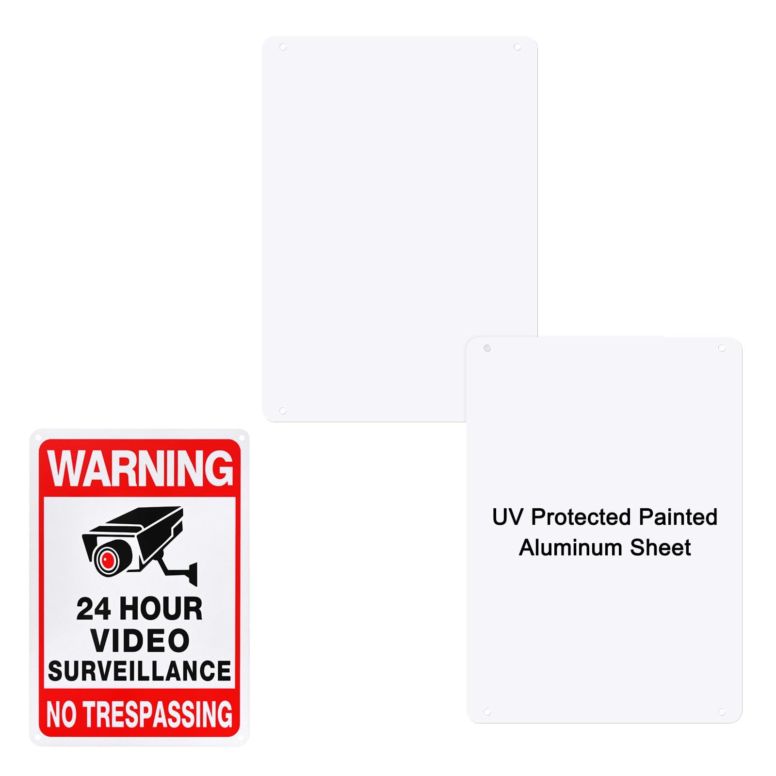 M METERXITY 2-Pack White Blank Metal Signs 10x14 Inch Painted Aluminum Sheet Reflective UV Protected Blank Custom Sign for Crafts/Yard/Garden/Outdoors/Indoor Thick 0.03 Inch