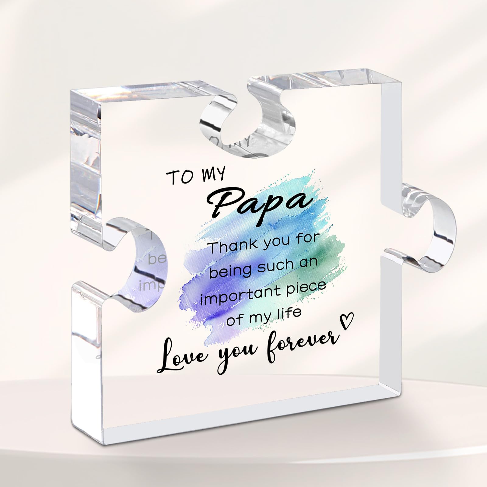 Papa Gifts from Grandkids Papa Plaques 4x4" Father's Day Gifts for Papa Presents for Papa Best Papa Gifts Birthday Gifts for Papa