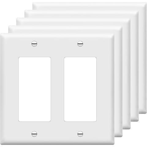 ENERLITES Decorator Light Switch or Receptacle Outlet Wall Plate, Size 2-Gang 4.50
