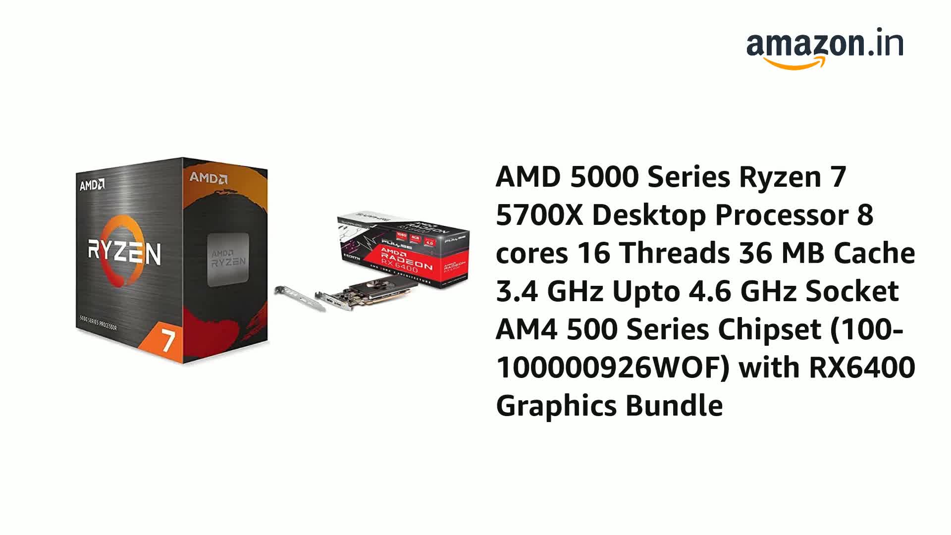 Amazon.in: Buy AMD 5000 Series Ryzen 7 5700X AM4 Desktop