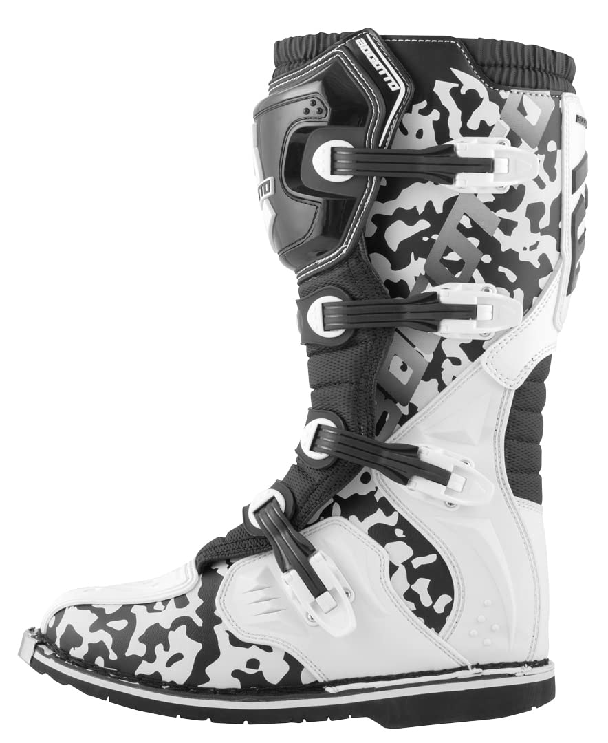 Bogotto MX-3 Camo Bottes de motocross, noir/blanc, 44