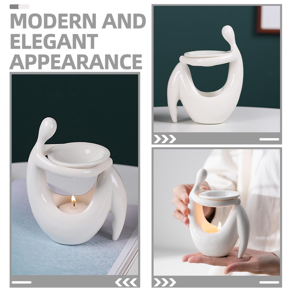 Cabilock Brûleur D' Innovant en Céramique Design De Corps Humain Diffuseur De Bougie Parfumée Porte- pour La Maison
