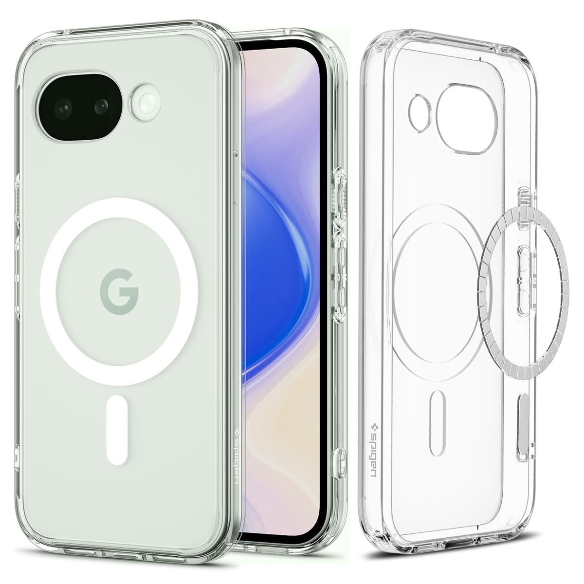 Spigen Ultra Hybrid MagFit für Google Pixel 10a Hülle [Anti Vergilbung] Case Handyhülle Transparent Kompatibel mit MagSafe -Clear White
