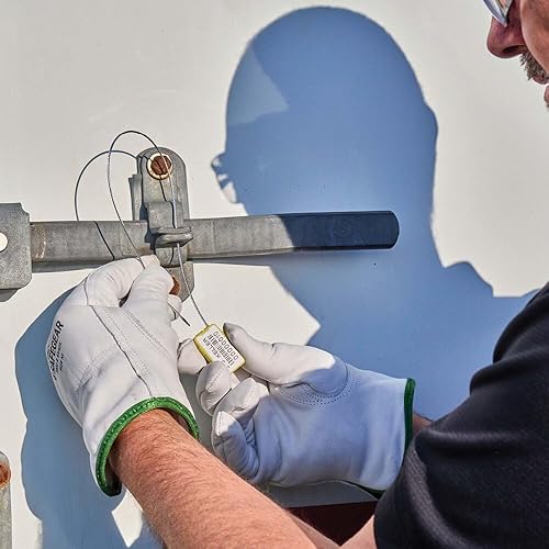 Miniatura 9 de J. J. Keller & Associates, Inc. SAFEGEAR - Guantes de trabajo de piel de vaca con pulgar Keystone