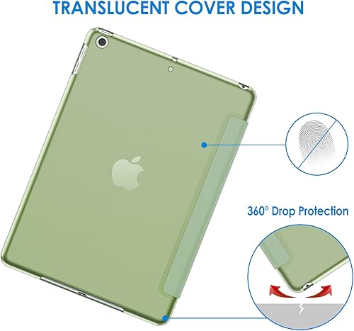 Vista 50 de JETech Funda para iPad (9.7 pulgadas, modelo 2018/2017, 6ª/5ª generación), Smart Cover Auto Wake/Sleep (verde azulado)