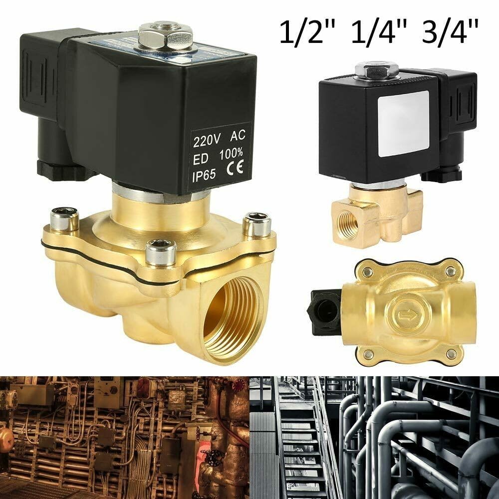 Valvola solenoide in ottone, valvola elettromagnetica corpo in ottone per controllo dell'acqua, elettrovalvola idraulica per sistemi di irrigazione
