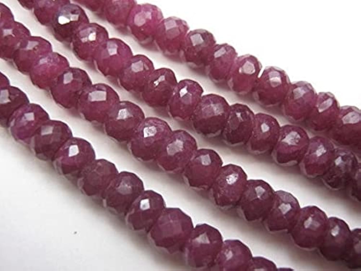 Pierre précieuse rubis en rondelles de 3,5mm pour la fabrication de joaillerie fine