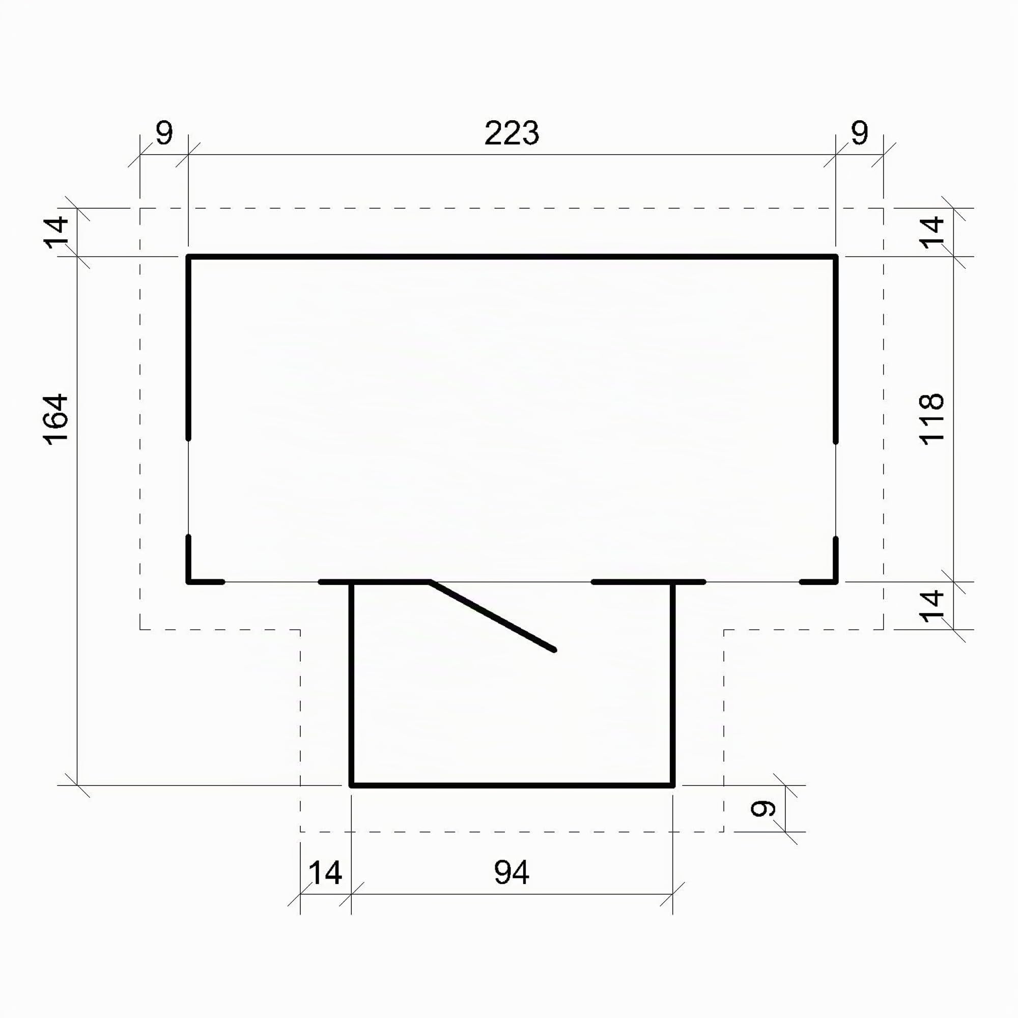 Casetta legno per bambini Timbela M520 L241xL187xA151cm 2,63m2