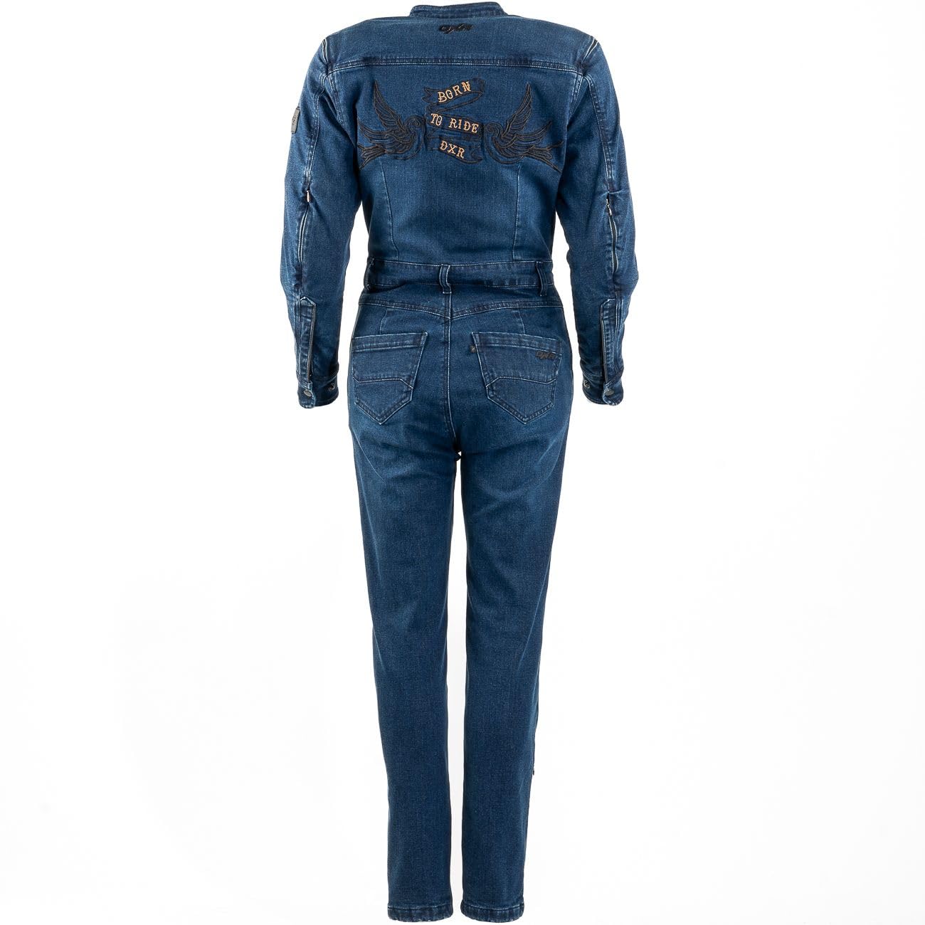 Mono para moto, certificado textil TRENDY para mujer, color azul