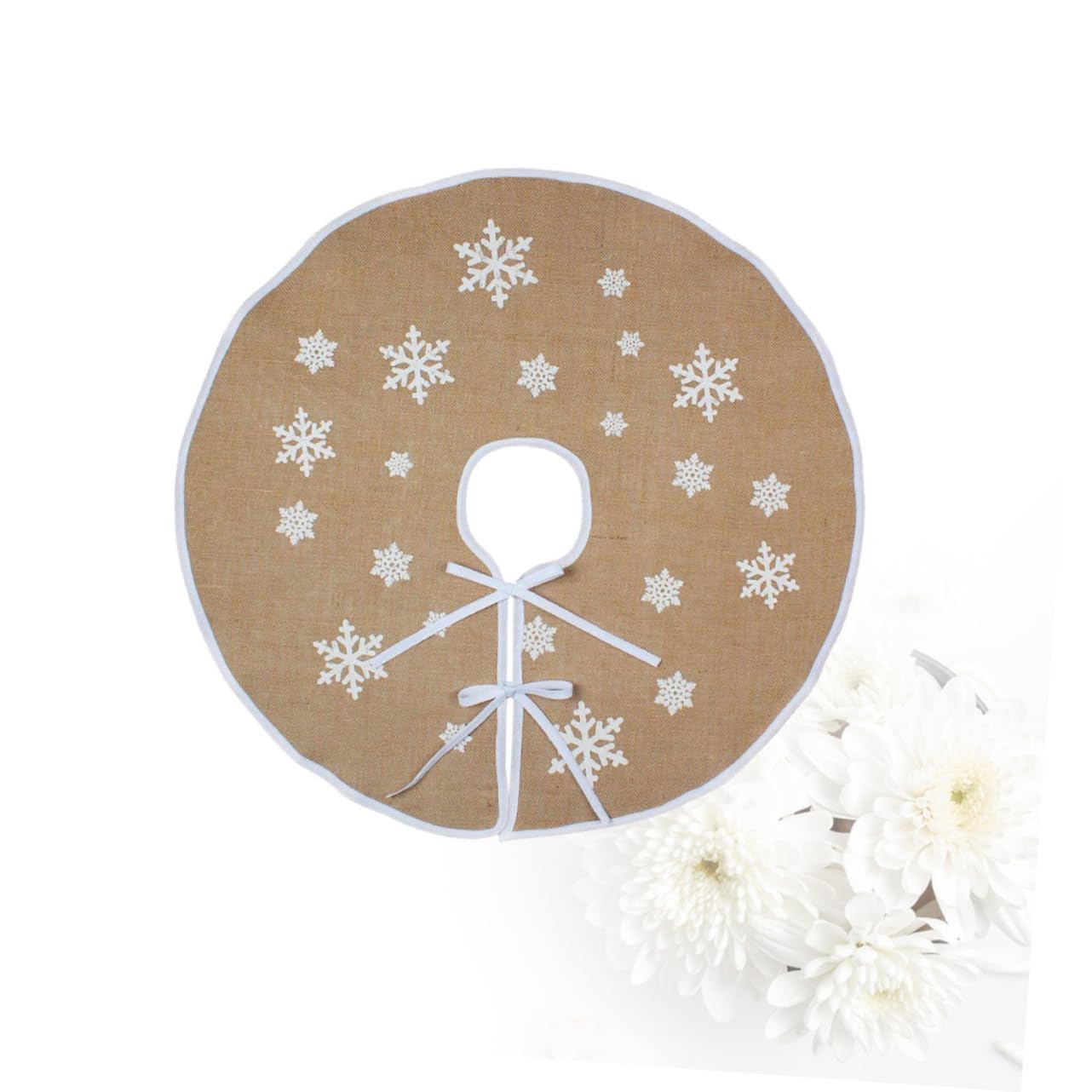 MAGICLULU 2pezzi Gonna Per Juta Fiocco Decorazione Natalizia e Accessori Festivi Per Atmosfera Accogliente