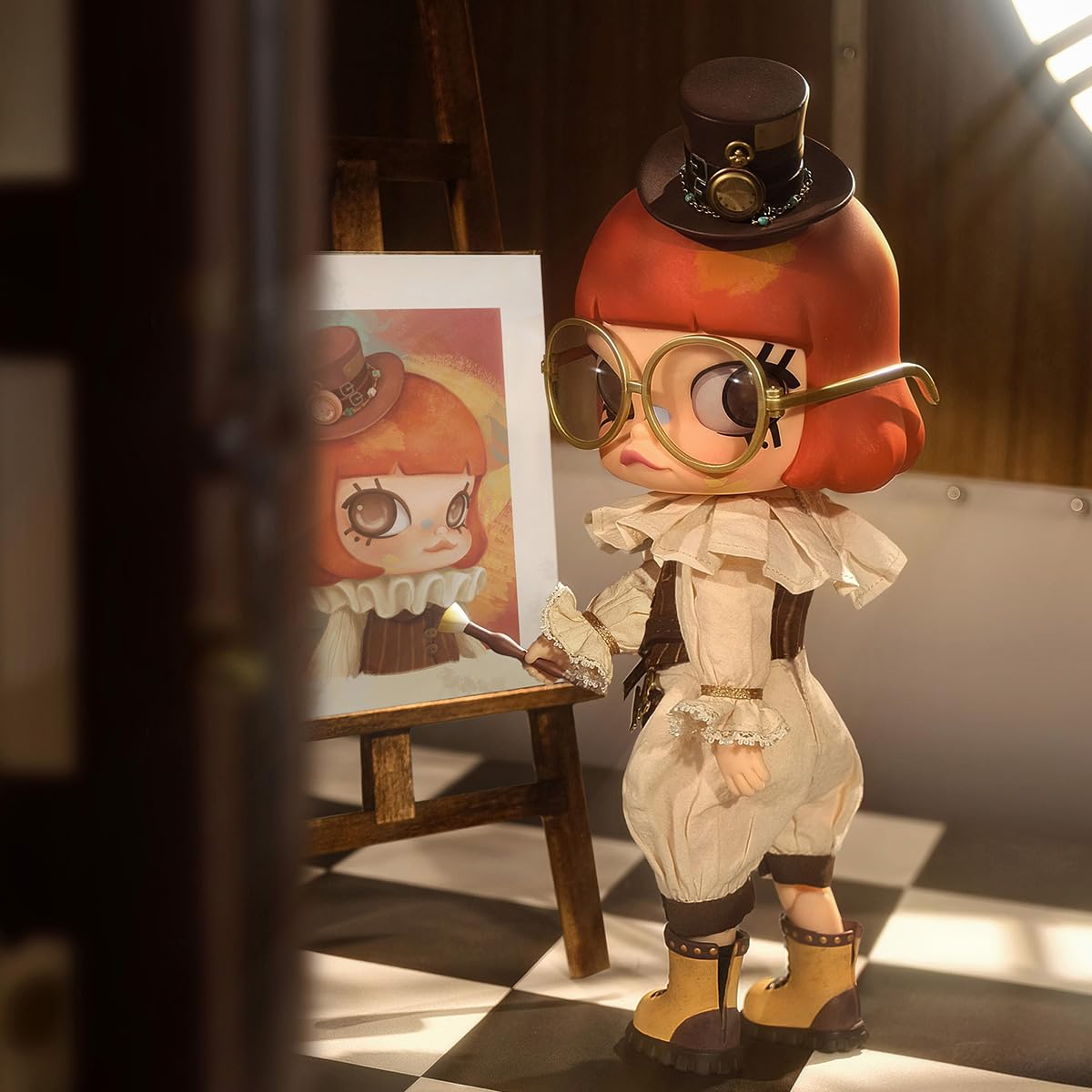 Amazon | POP MART MOLLY Victorian Painter 1/8 Action Figure ポップ