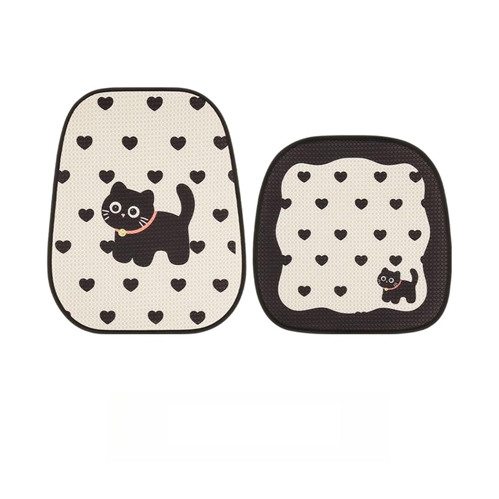 Hviyroi car seat cushion Cute kitten mesh honeycomb breathable fabric car seat cushion Universal Car Seat Covers(Single Seat)