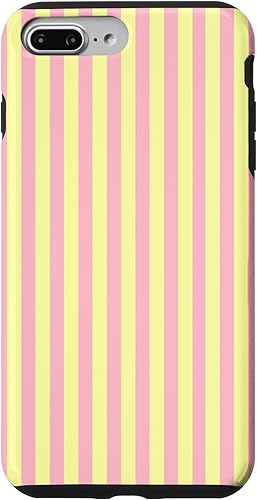 Miniatura 11 de Funda para iPhone 13 con rayas verticales de color amarillo pastel y rosa