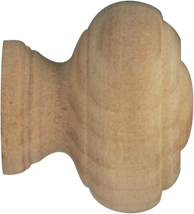 Knob Deals #3530-1-1/8" Wood Knob, Unfinished Maple - 10 Pack