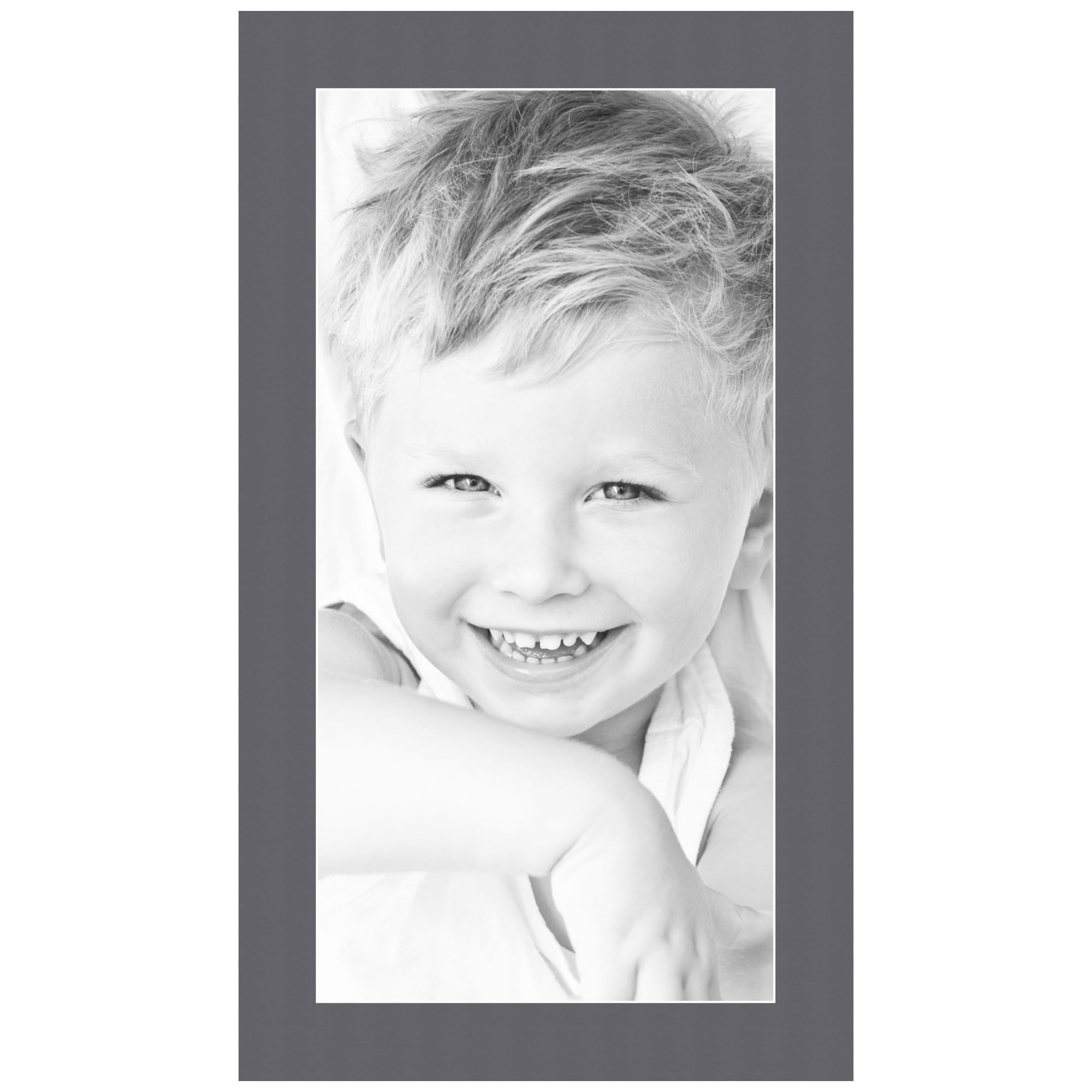 10x20 Granite/Mountain Grey Custom Mat for Picture Frame with 6x16 Opening Size (Mat Only, Frame NOT Included) - 8 Pack