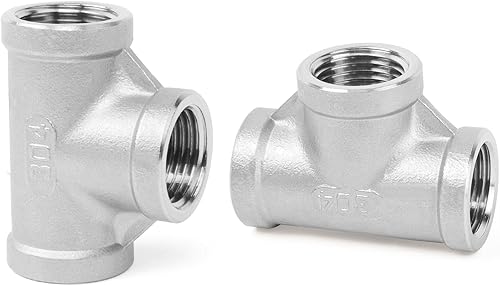 ChillWaves Instalación de tubería de acero inoxidable 304, adaptador de rosca hembra NPT de 14 "x 14" x 14" (2 unidades)