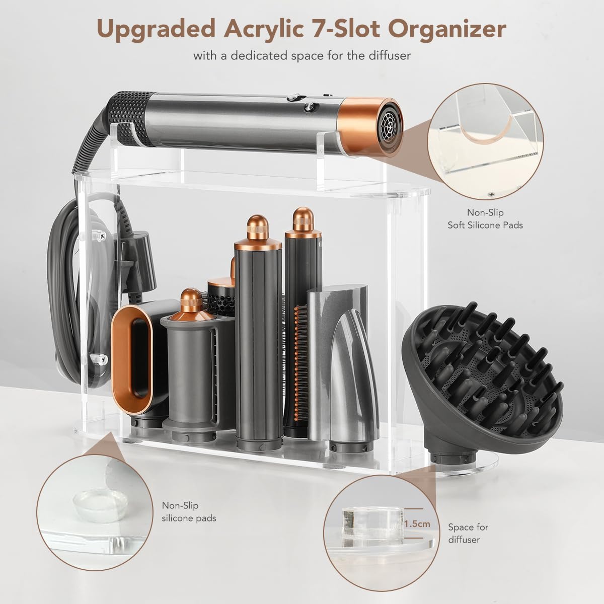 Amazon.com: 7-Hole Storage Holder for Dyson Airwrap – Upgraded