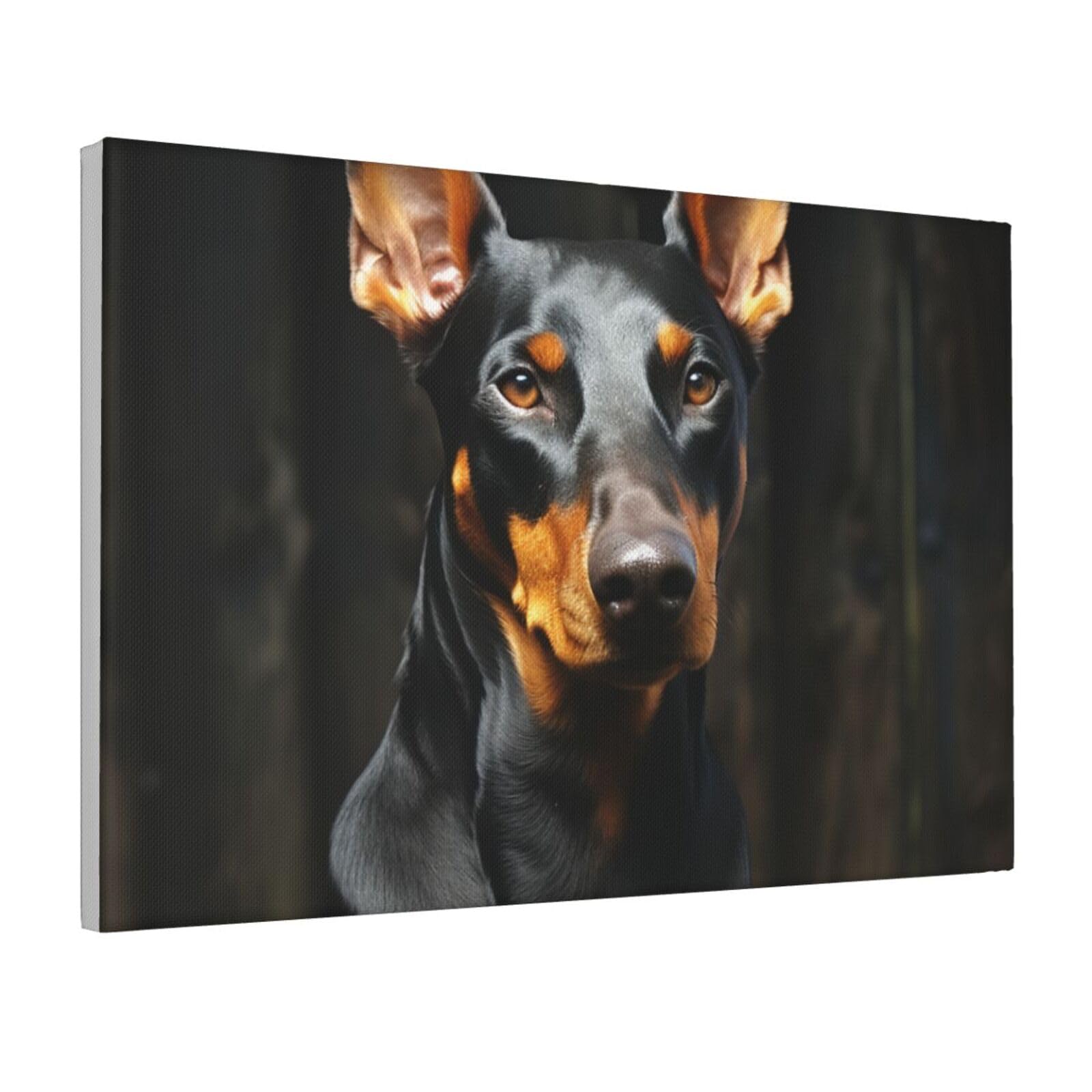 Framed Wall Art for Living Room Art Work, doberman Picture Prints Modern Office Wall Paintings Poster Aesthetic Wall Decorations for Home Decor Ready To Hang 12"x18"