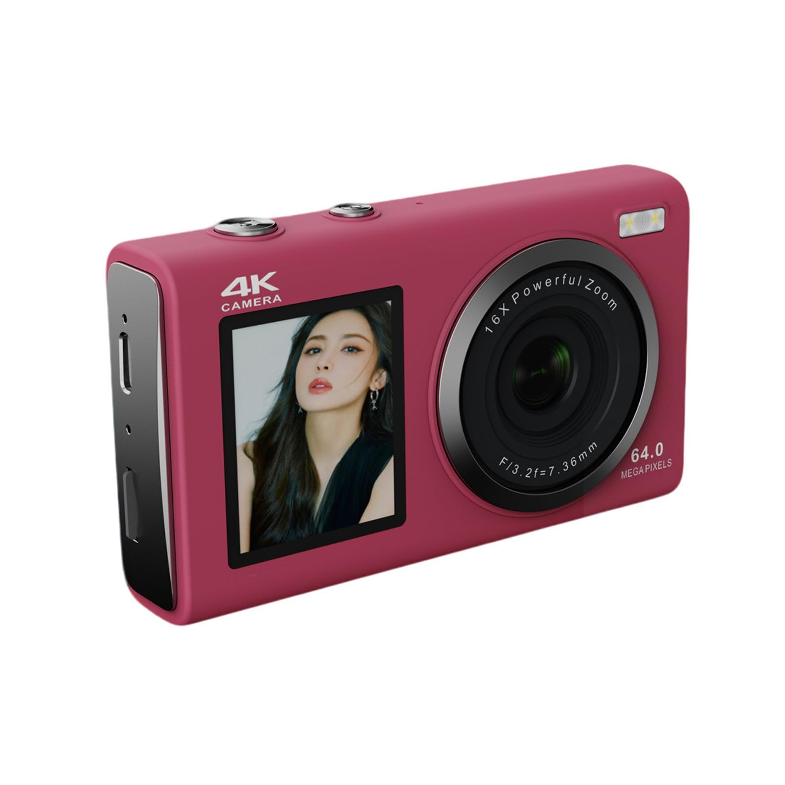 Fotocamera Digitale A Doppio Schermo 4K Da 80 Modalità Ripresa Multipla Durata Prolungata Della Batteria Per Studenti Adolescenti Fotocamera Digitale Per Adolescenti Principianti
