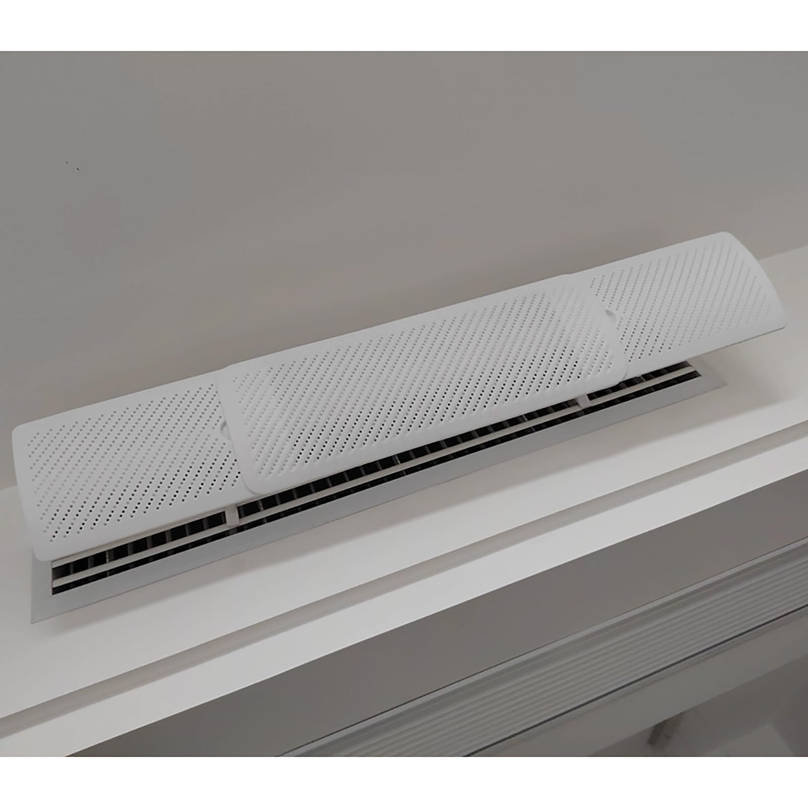 Deflettore Condizionatore, Deflettore Condizionatore Universale Retrattili per Bocchette a Soffitto, Anti-Flusso Diretto, Facile Installazione, Angolo Regolabile(82x16cm/32x6in)