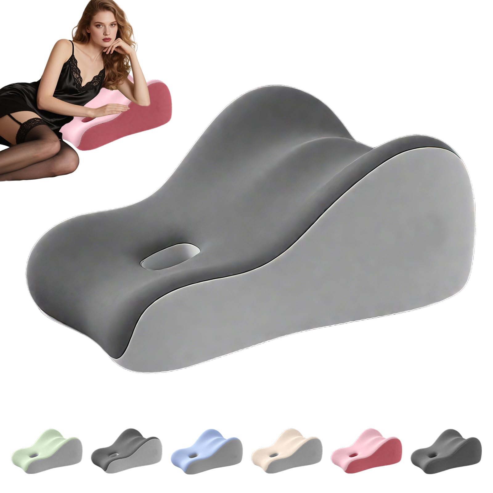 Nauxiu A Butt Cushion For Couples,Pillowcase Wedge Pillow Memory Foam,Provides Intimate Support,Fast Rebound Fter Impact,Suitable For Home Use,Neck Waist Relief Ideal For Sitting Nd Lying