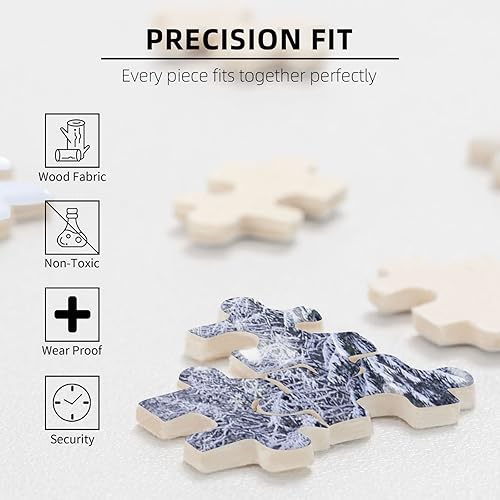 Miniatura 5 de Rompecabezas de paisaje de invierno, rompecabezas de madera de 1000 piezas, decoración de habitación familiar, regaloregalo para adolescentes y