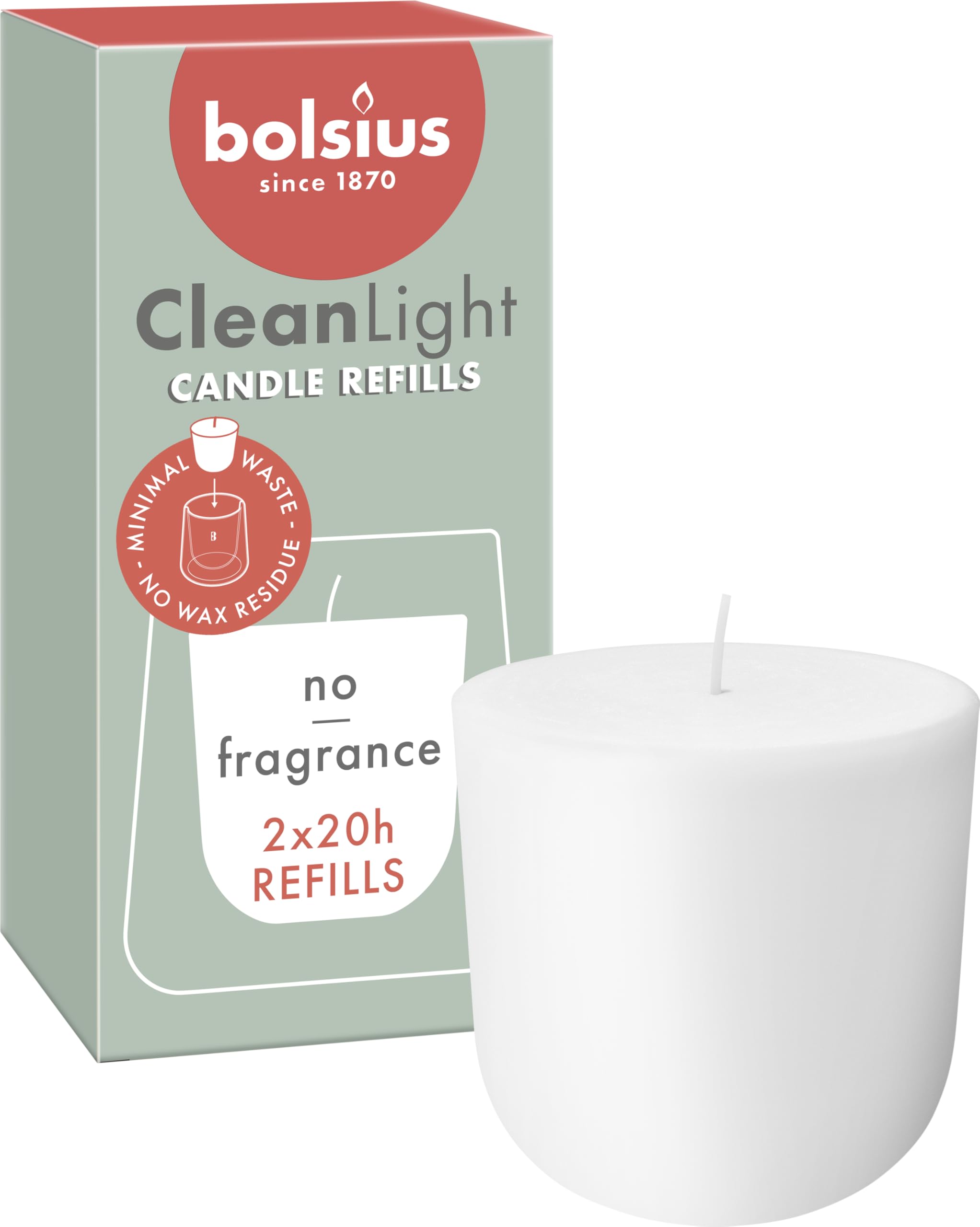 Bolsius - CleanLight Starter Set - Refillable Scented Candle - Holder & Refill - Gardenia & Fig - Green - Burn Time 20 Hours - Contains Natural Plant - View #8