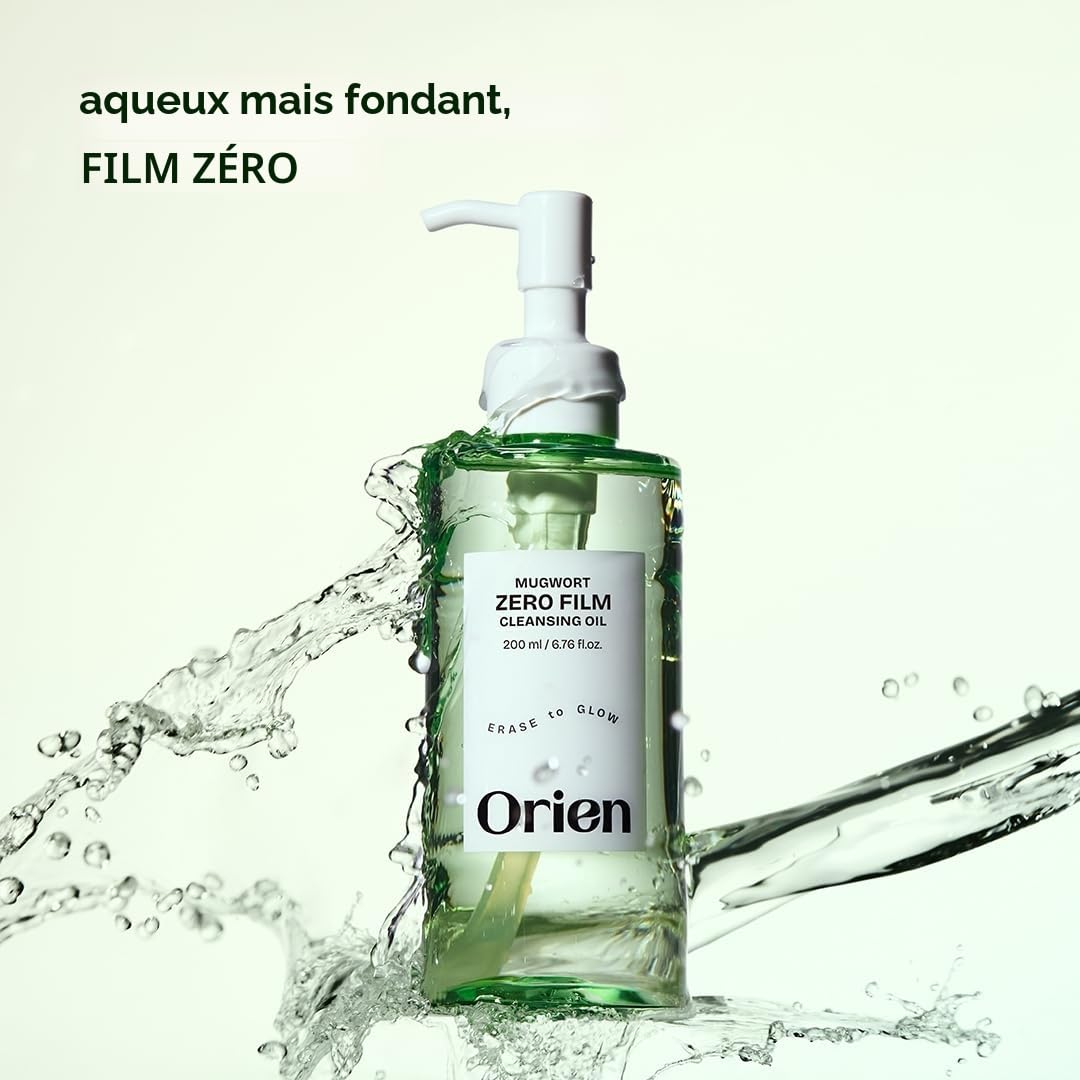 Orien Mugwort Zero Film Cleansing Oil 6,76 fl.oz. 200 ml Maquillage quotidien Élimination des points noirs Sans obstruction des pores Soin de la peau coréen Double nettoyage